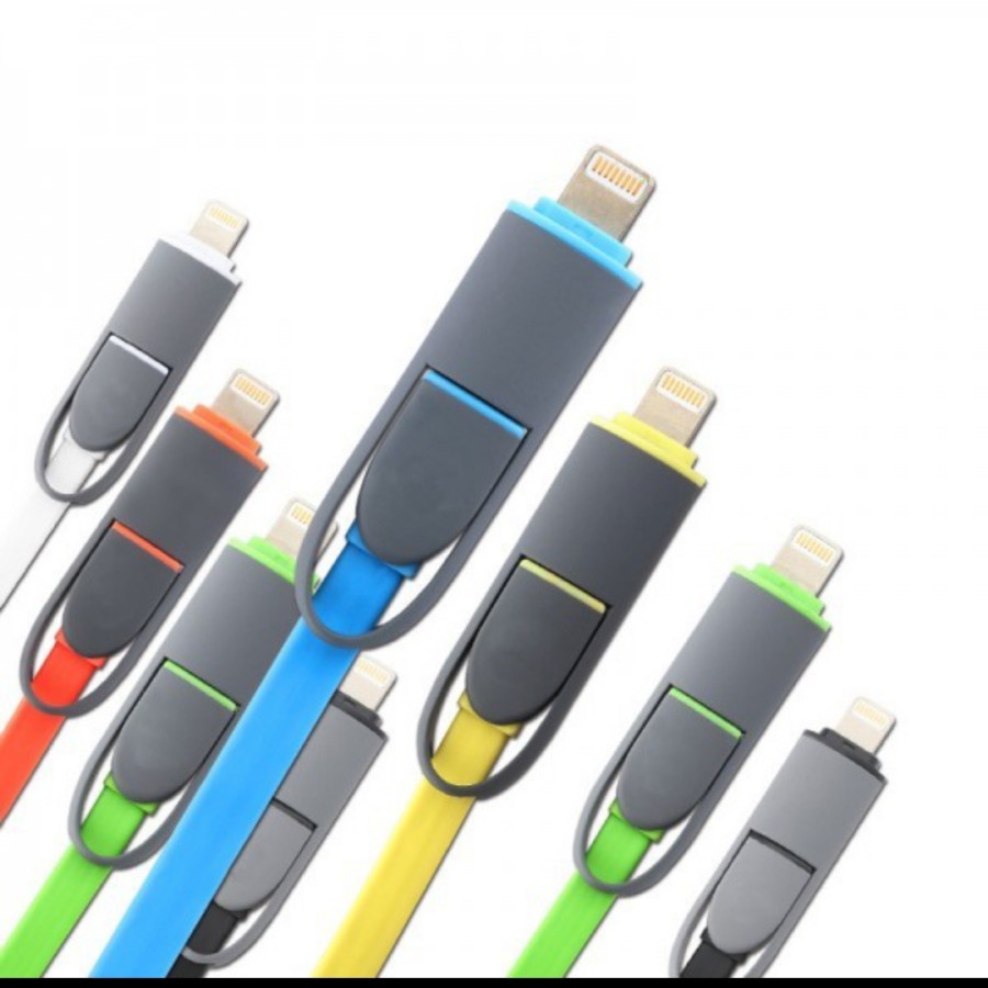 KABEL DATA SAFE &amp; SPEED 2IN1 MICRO &amp; LIGHTNING 2 IN 1 CABLE CHARGER