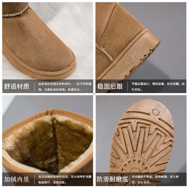 IMPORT Boots UGG Long Sepatu Boots Winter Import Bulu Musim Dingin Suede Fur