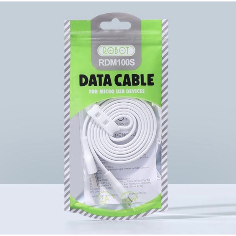 Robot 1M RDM100S Data Cable Micro 2A White