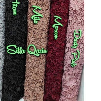 ✲ Kain Brokat Prada Oki / Bahan Kebaya Prada Oki / Kain Brukat Kebaya Oki (Harga 1/2 Meter) ℮