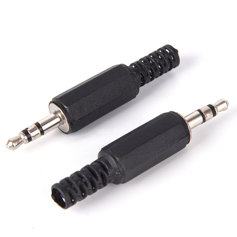 (LUCKID) 5pcs Adapter Konektor Jack Audio Stereo 3.5mm 1 / 8 &quot;Male