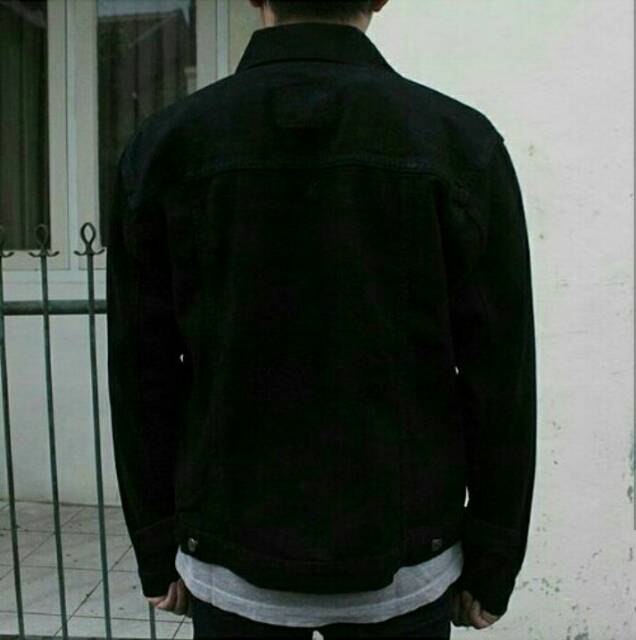 Jaket Jeans Hitam Unisex Premium Quality