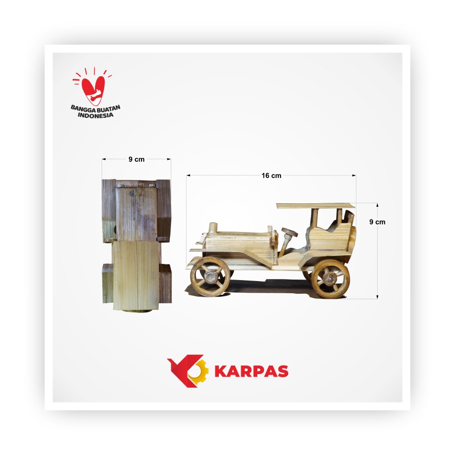 MINIATUR MOBIL KLASIK BAMBU