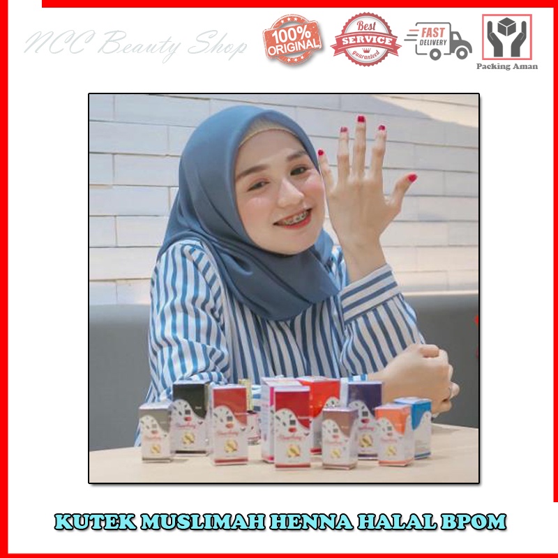 [BPOM] [HALAL] * NCC * Strawberry Kutek Muslimah Scent Nail Polish Henna Kutek Henna Cutex Kuku