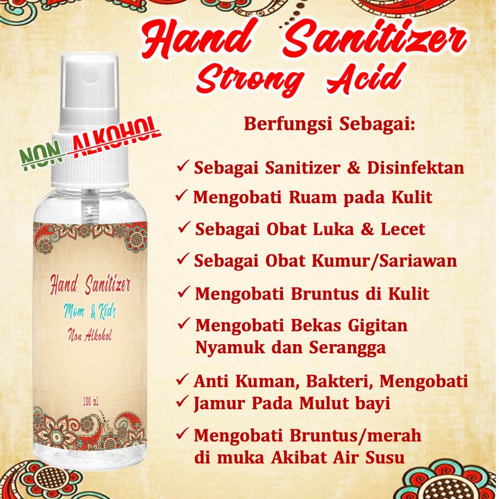 Hand Sanitizer Spray Mom and Kids Antiseptic Disinfektan Aman Food Grade