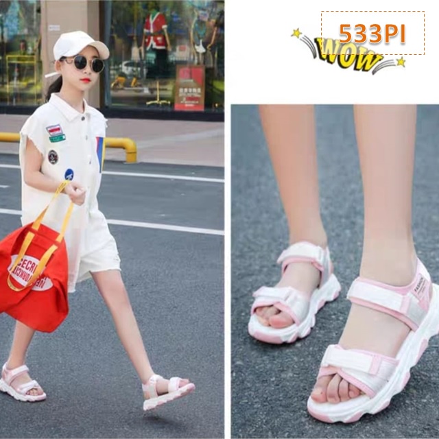 Sandal Anak Cewek Cowok Miss DBNY Abu Hijau Pink (533)