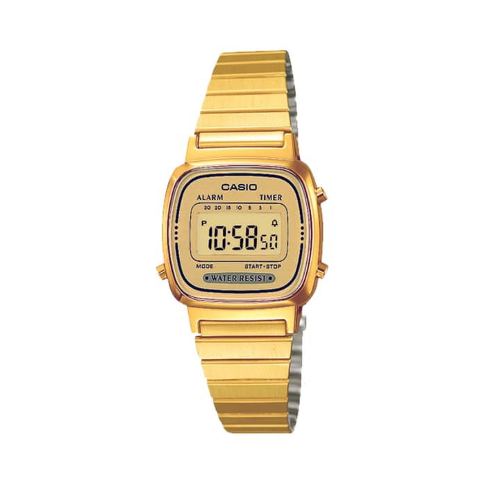 CASIO LA670WGA-9DF - Jam Tangan Wanita - Gold Gold
