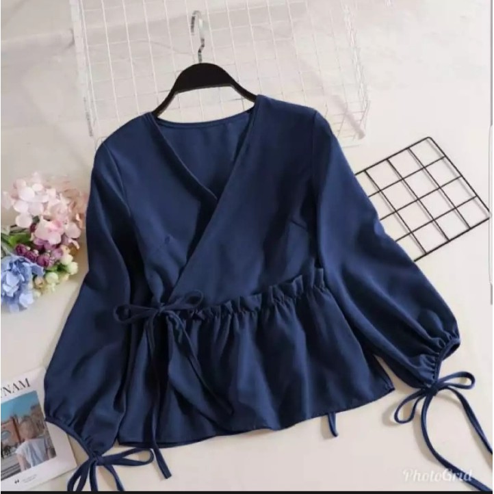 MELISA BLOUSE/atasan termurah/atasan terbaru/korean/blouse lucu/atasan gemes/terlaris/moscrepe