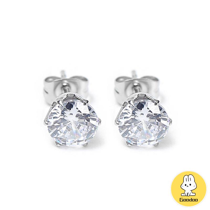 1PC Anting Tusuk Anti Karat Anti Alergi Zirkon Mini Stainless Steel Kualitas Tinggi Aksesoris Wanita -Doo