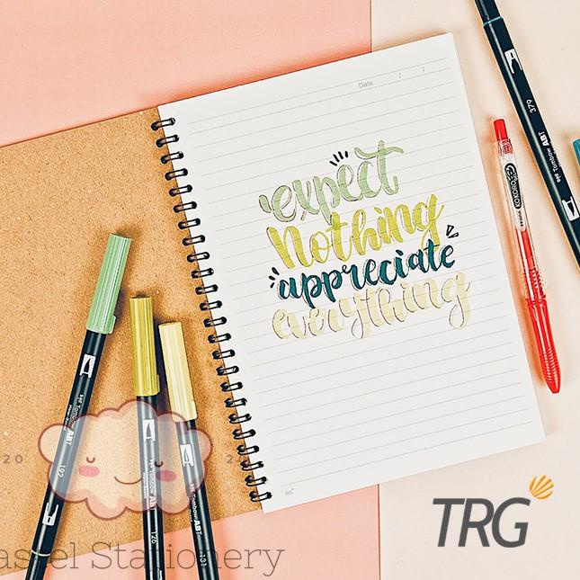 

00D Buku Tulis Catatan A5 Dotted Grid Plain Ruled TRG - TRG Kraft Cover Spiral Notebook A5 ☍ ☍