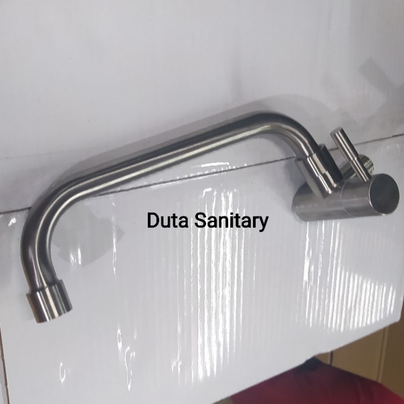 Kran Sink Stainless Setengah Angsa/ Kran Sink Setengah Angsa Stainless/ Kran dapur stainless pendek