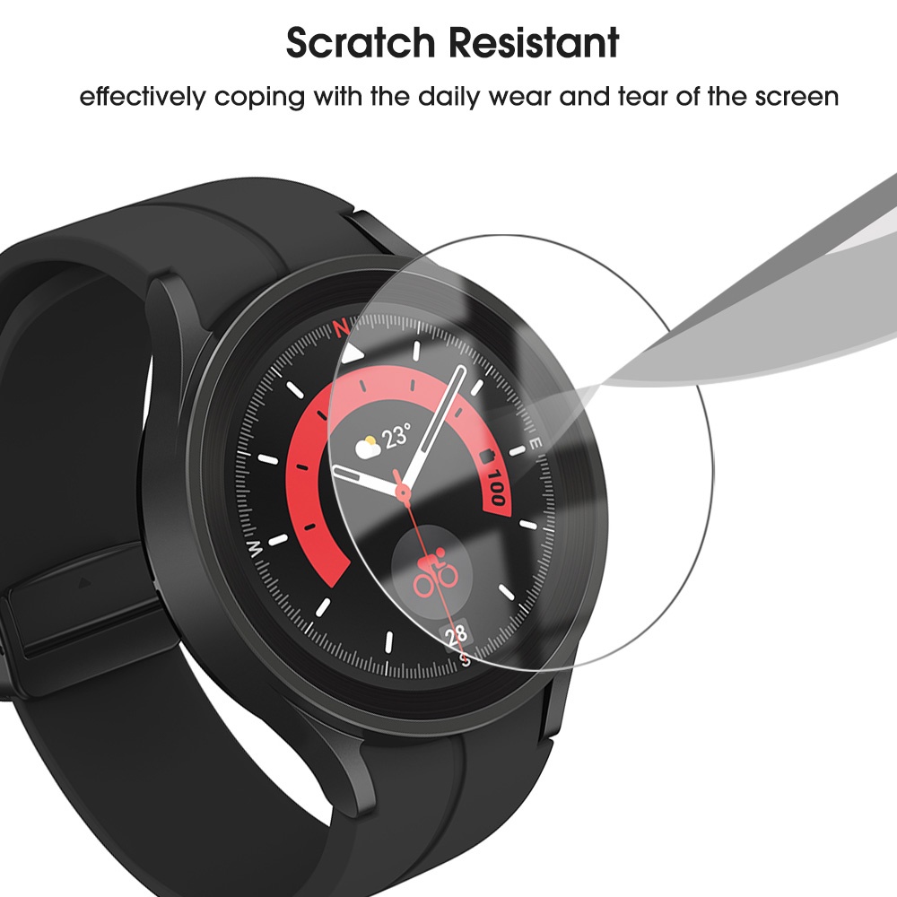 1pc Tempered Glass Pelindung Layar Samsung Galaxy Watch 5 Pro HD Anti Gores