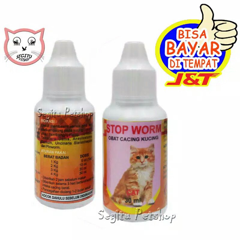 OBAT CACING KUCING CACINGAN LARVA STOP WORM