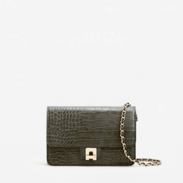 MANGO croc effect cross body bag