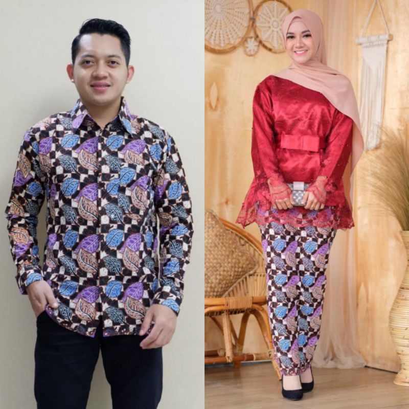 Setelan Kebaya Panjang (rok span + atasan panjang) batik prada