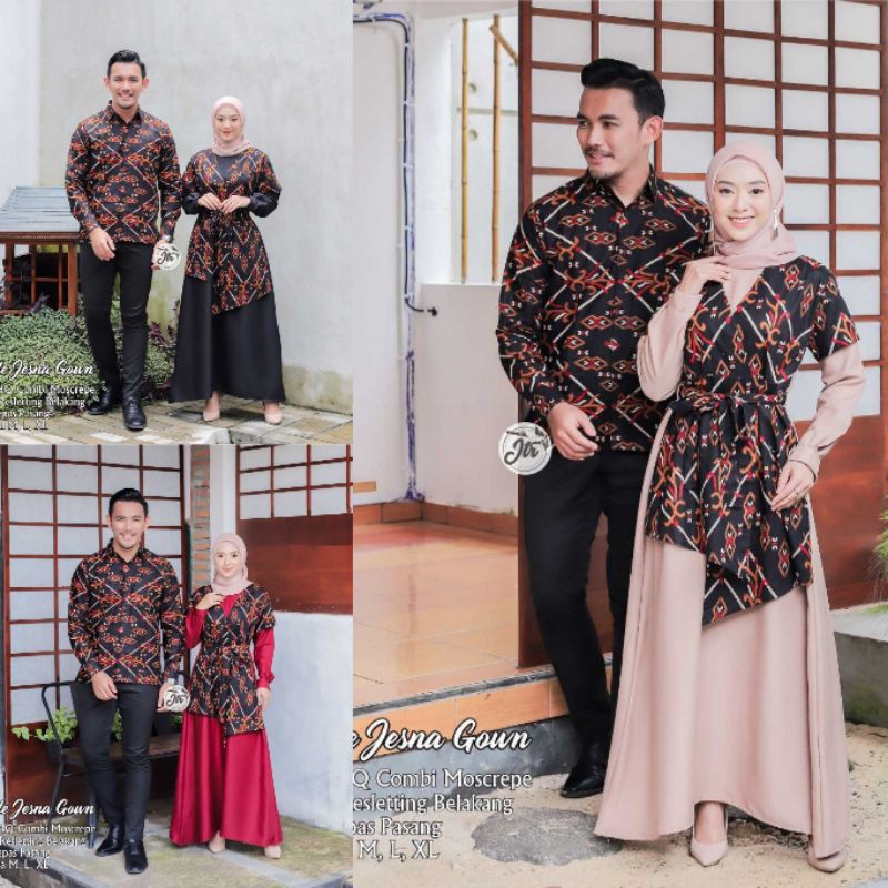 COUPLE JESNA GOWN BEST SELLER COUPLE GAMIS ANDIN TERBARU