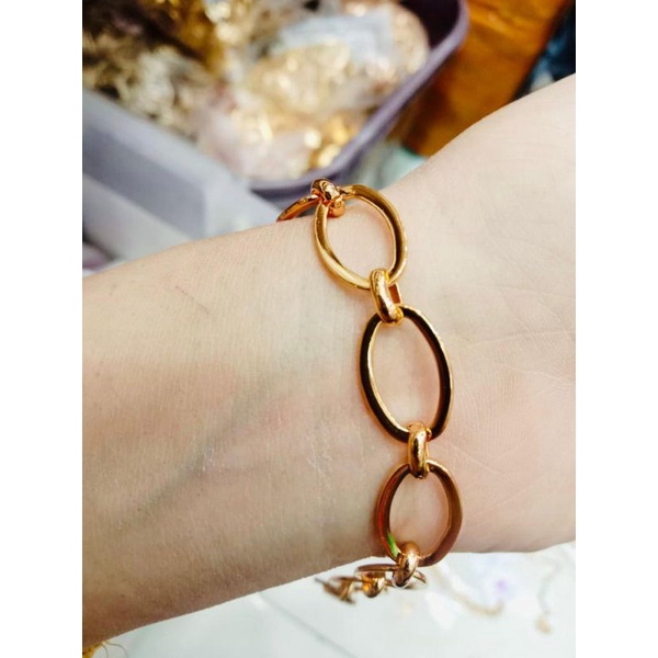 gelang tangan wanita//perhiasan lapis emas//gelang