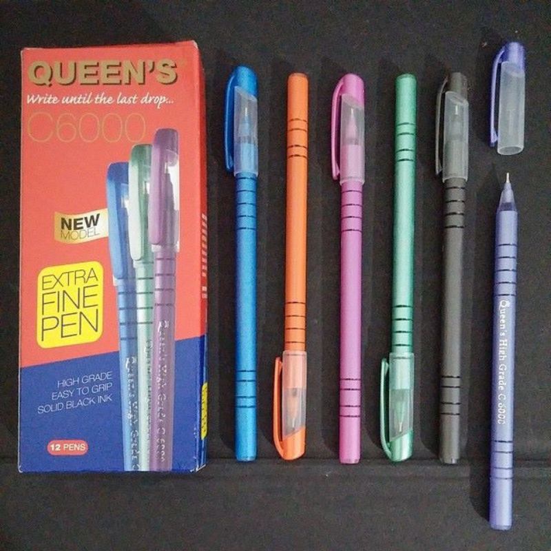 

Ballpoint / Pulpen Queen's C6000 isi 12 pcs.