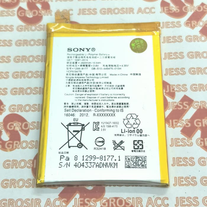 Baterai Original SONY XPERIA X Dual , L1 , G3313 , G3312 , 1299-8177