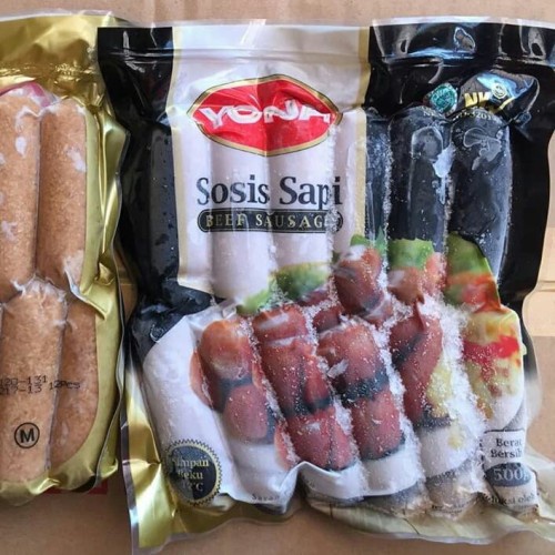 YONA SOSIS SAPI 500GR ISI 12S / SOSIS BAKAR MINI