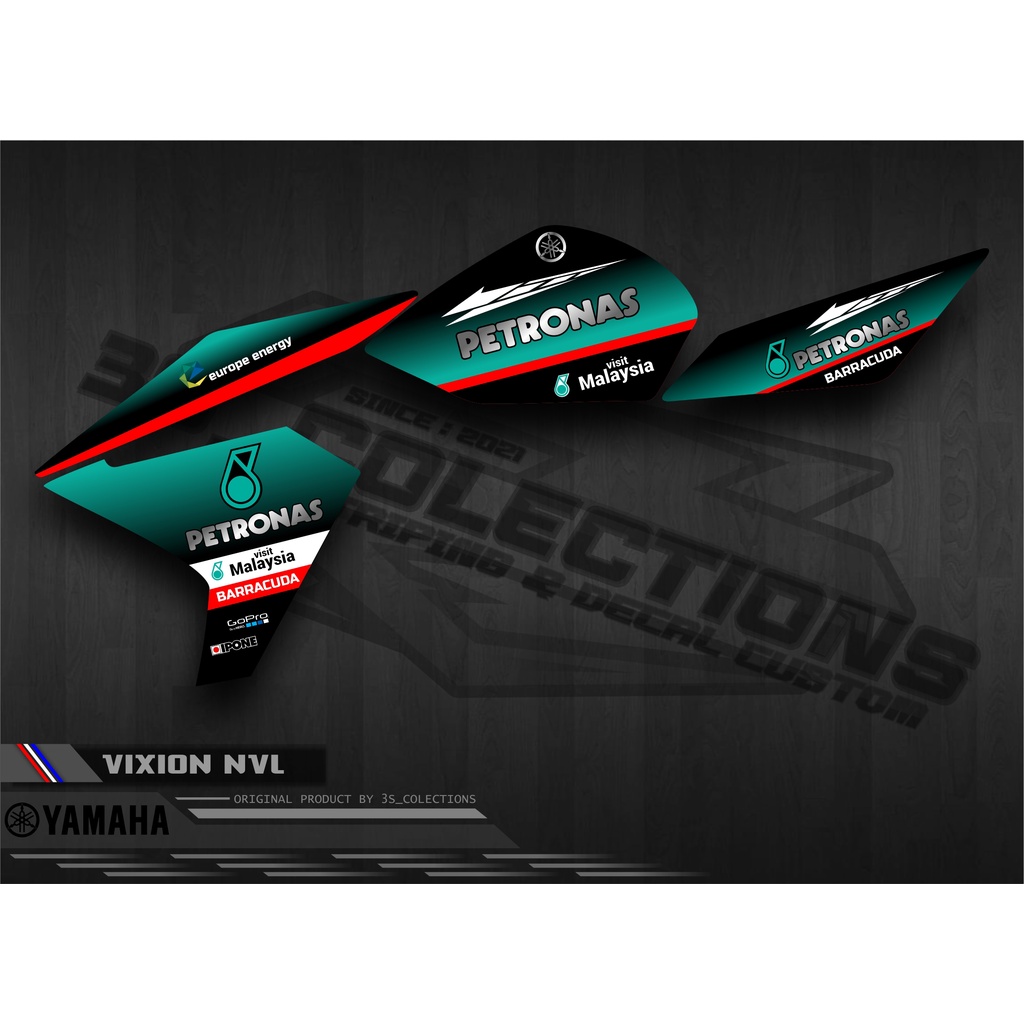 Sticker Striping Lis Variasi New Vixion Lightning NVL 2013 2014 Motif Petronas