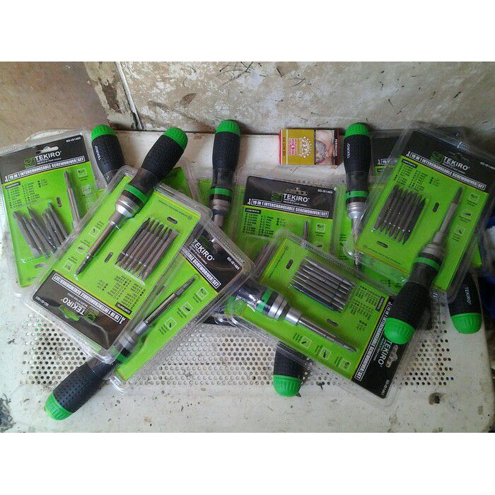 obeng rachet 19 in 1 tekiro / obeng gagang rachet tekiro original