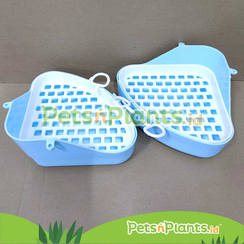 Toilet Sudut Kandang Kelinci - Rabbit Bunny Potty Train Corner Litter - Ukuran MEDIUM