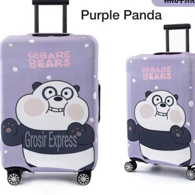 Elastic Luggage Cover We Bare Bears Sarung Pelindung Koper Size S M L XL