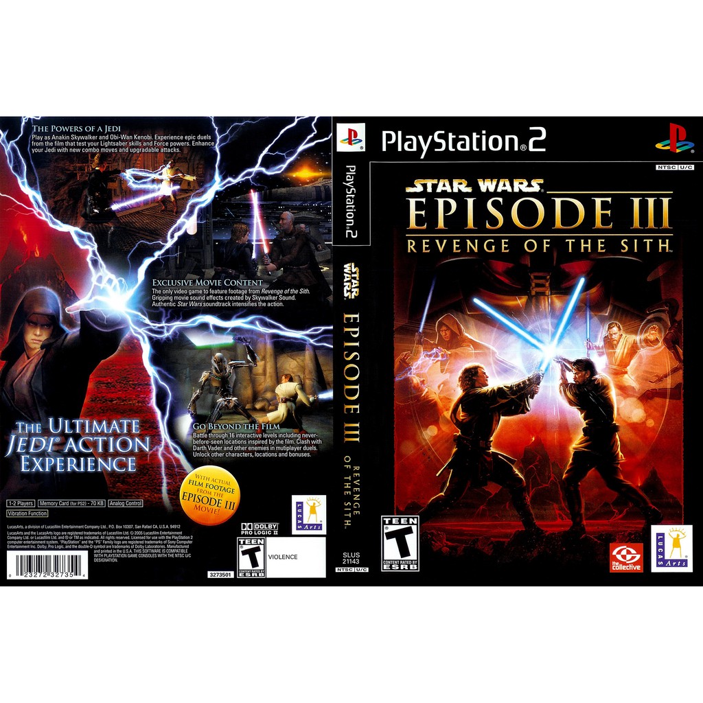 Kaset Ps2 Game Star Wars Ep III Revenge of the Sith