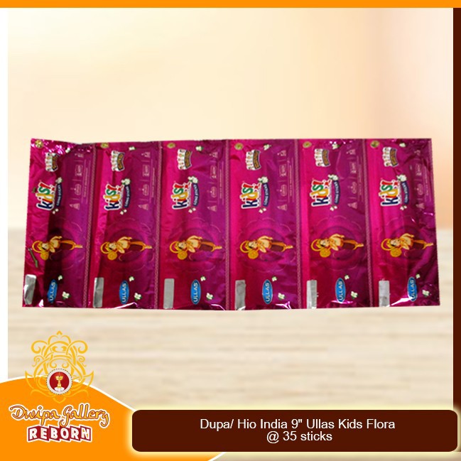 Dupa/ Hio India 9&quot; Ullas Kids Flora @ 35 sticks (1 Renceng 6pcs)