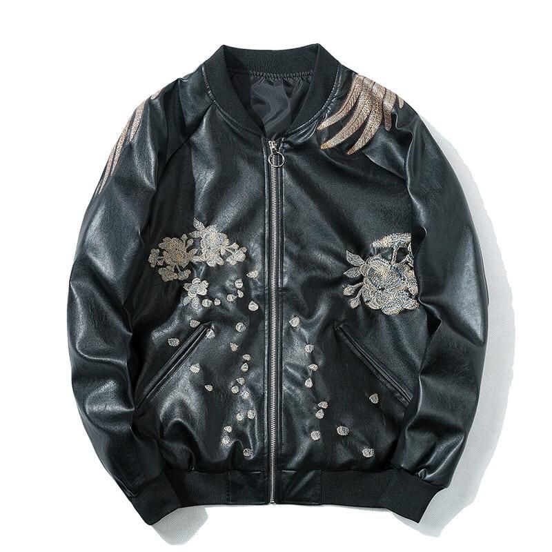 jaket sukajan phoenix leather PU