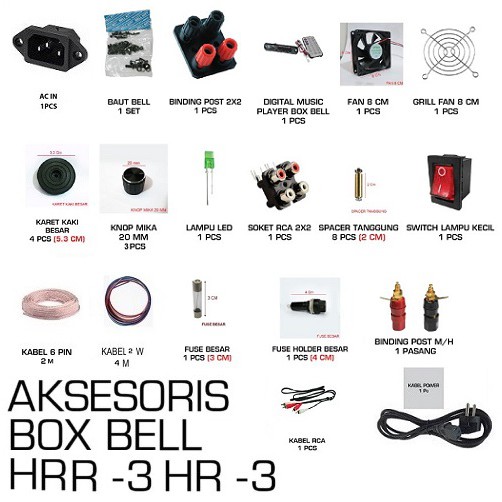 Aksesoris Box BELL HRR-3 HR-3 HRR3 Perlengkapan Box HR3 HRR3 HRR-3