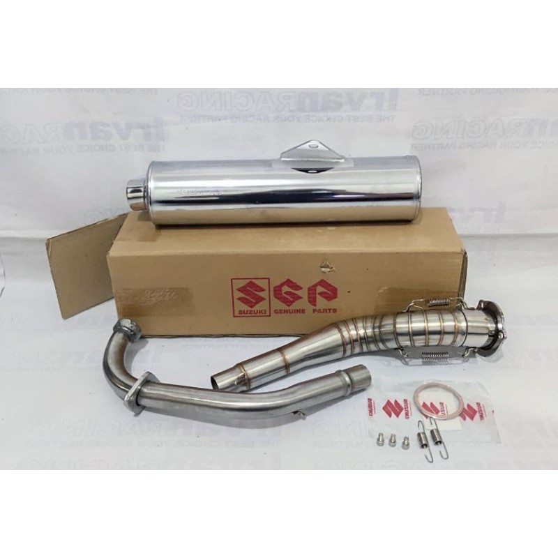 KNALPOT SATRIA FU FULLSET SILENCER CKD ORIGINAL SGP