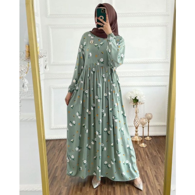 ALICIA DRESS MAXY RAYON GAMIS MOTIF