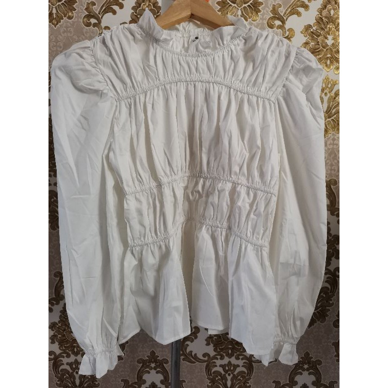 JF2001 Blouse smoke katun premium import