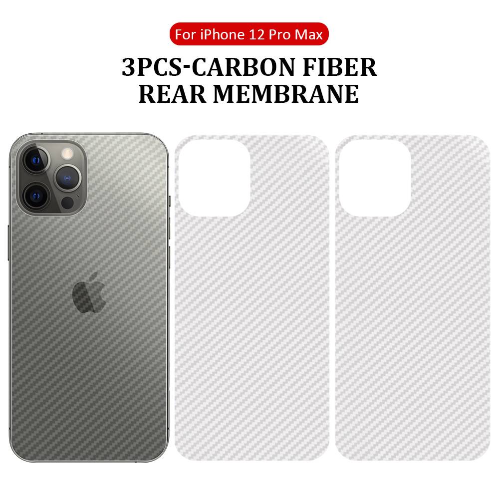 Stiker Film Pelindung Layar Belakang Bahan Serat Karbon Untuk iphone 11 12 13 Pro Max Mini 6 7 8 Plus X XS Max XR SE 2020 2022 SE3