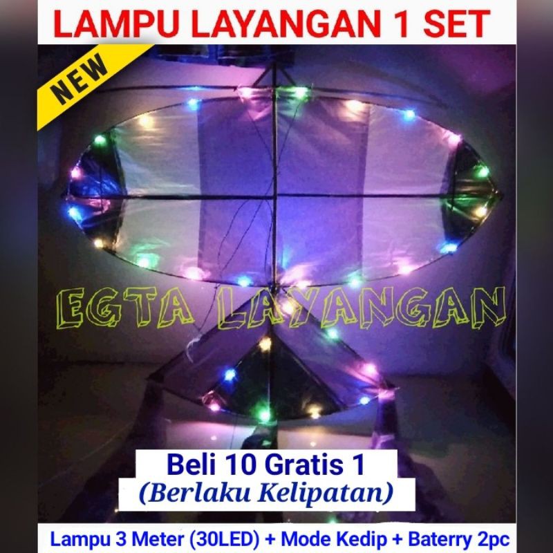 LAMPU LAYANGAN LAYANG LAYANG KOANG CALUNG Free BATERAI