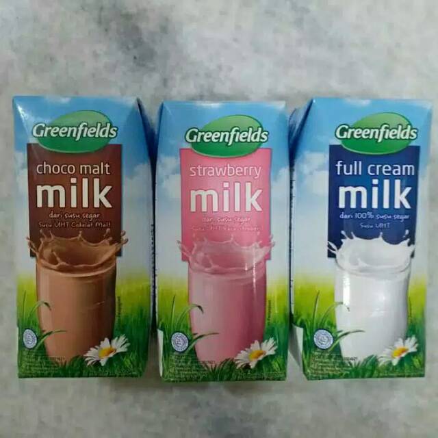 

SUSU GREENFIELDS 200ML x 24 PCS. CHOCO MALT/STRAWBERRY/FULL CREAM. Bs GOSEND