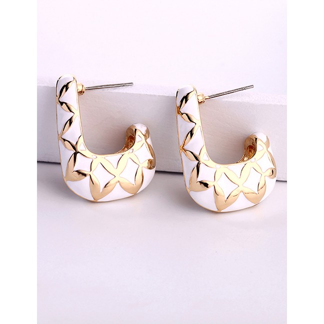 LRC Anting Tusuk Fashion Heart Shape Earrings F55503