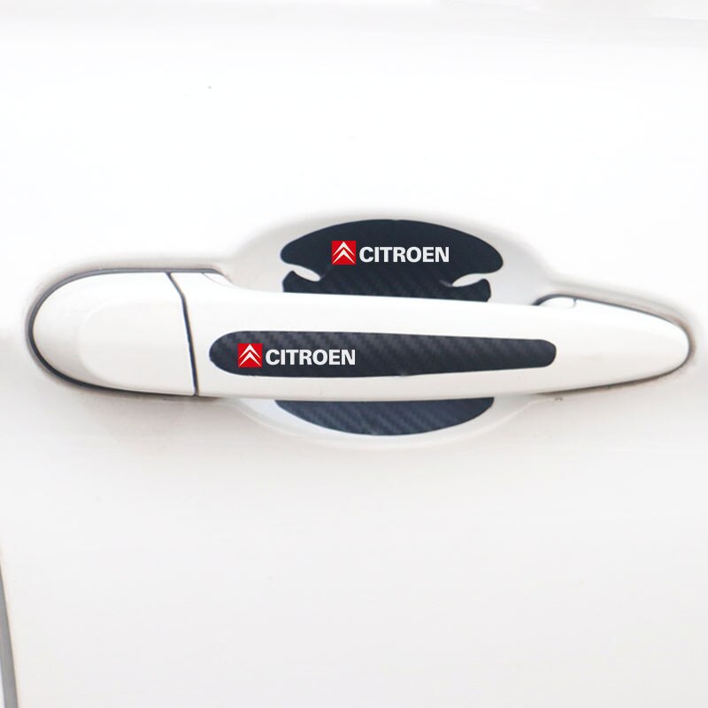 4 / 8Pcs Film Pelindung Handle Bahan Carbon Fiber Untuk Citroen C1 C2 C3 C4 C5 C3 Picasso C-Elysee Jumper