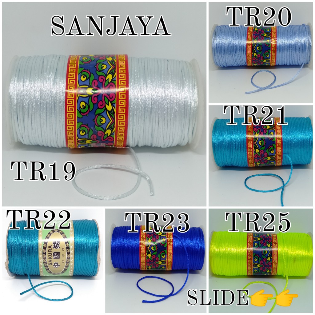 TALI SATIN / TALI CINA / TALI SIMPUL 2MM / TALI KALUNG / TALI GELANG / TALI RRT POLOS