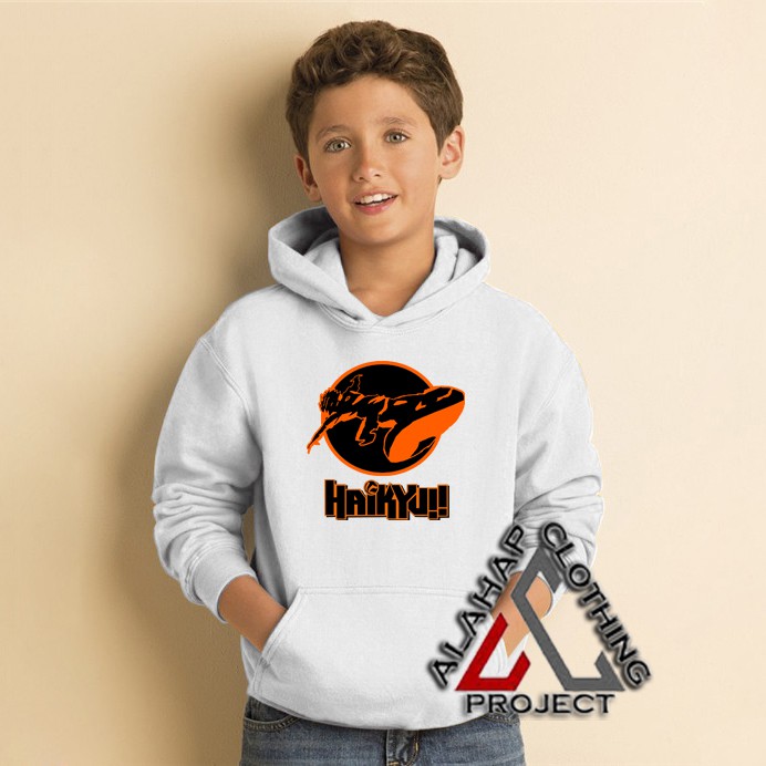 JAKET ANAK SWEATER HOODIE ANAK HAIKYUU KARASUNO LOGO