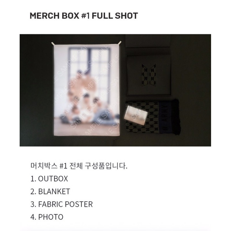 SHARING BTS MEMBERSHIP MERCH BOX 1