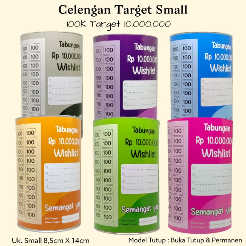Celengan Target Murah BukaTutup Celengan Target Permanen Celengan Tabungan Target Celengan Anak-100k GET 10JT