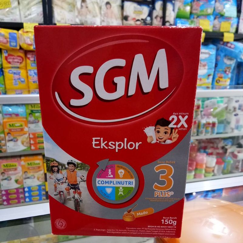 SGM EKSPLOR COMPLINUTRI 3+ MADU 150GR, MADU/VANILA/COKLAT 400GR