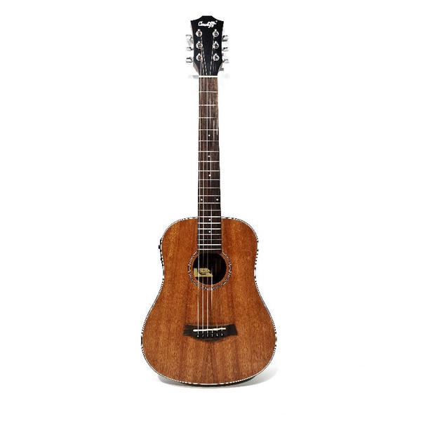 Gitar Akustik Elektrik Cowboy Original Tipe GW-120 NS Coklat Ukuran 3/4 EQ TUNER Cowboy Trusrod