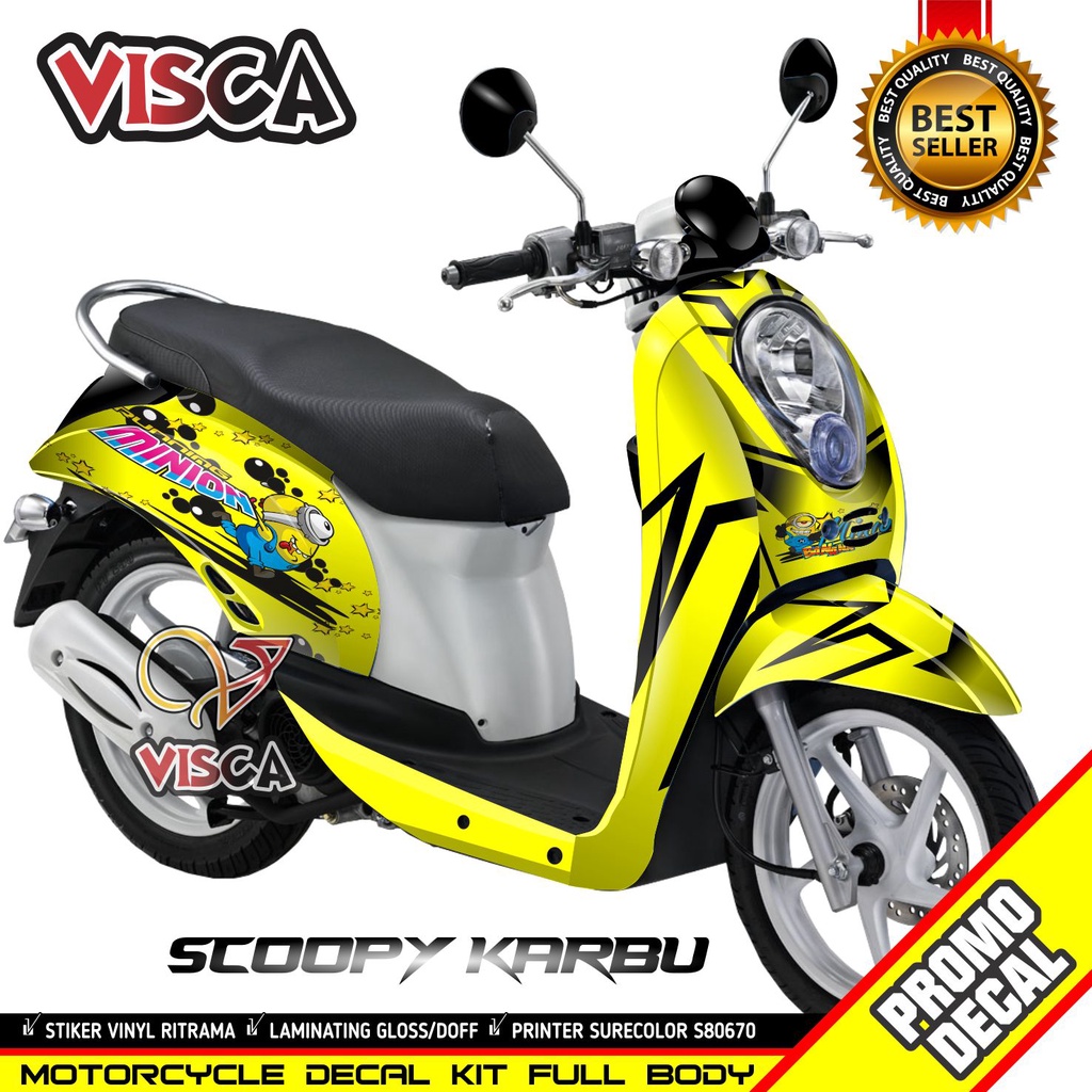 Decal Scoopy Karbu Full Body Stiker Scoopy Karbu Lama Striping Scoopy Karbu Lama Minion