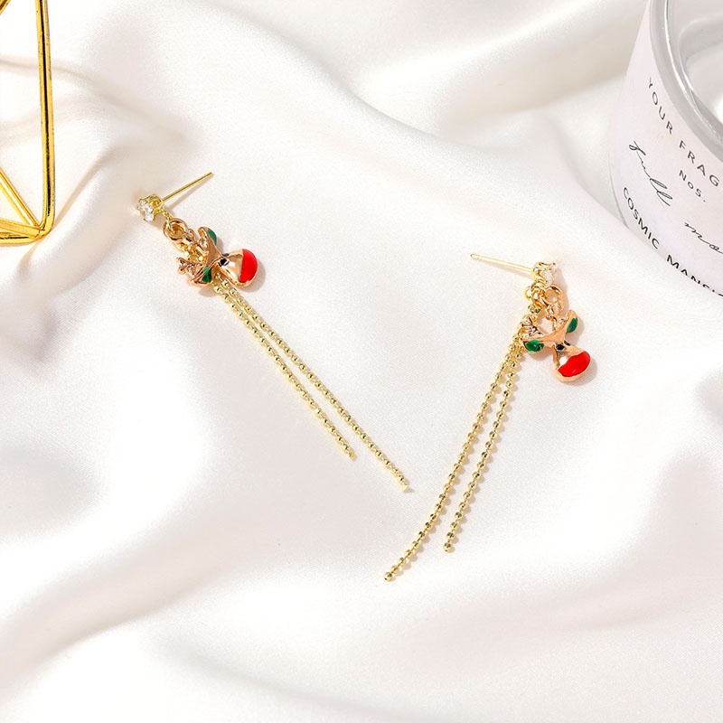 Sexy Women  Christmas Serial  Golden Tassal  Earrings Jewlry   Accessories