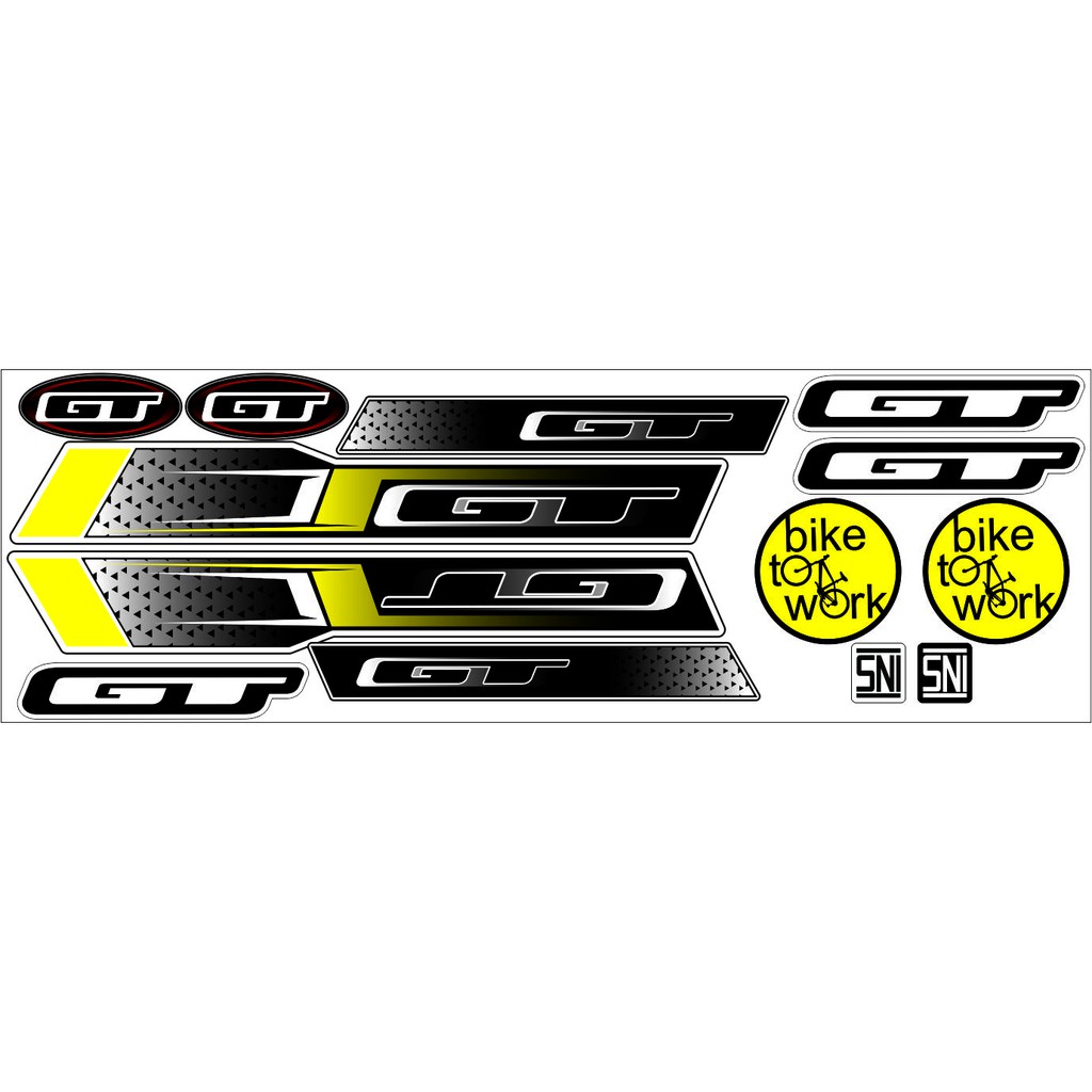 STICKER SEPEDA GT ADVANCE BIKE STIKER