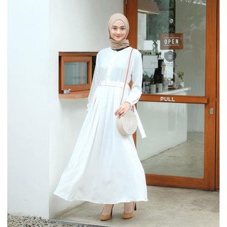 dress jubah dres putih wanita gamis hitam jumbo anak tanggung baju remaja polos